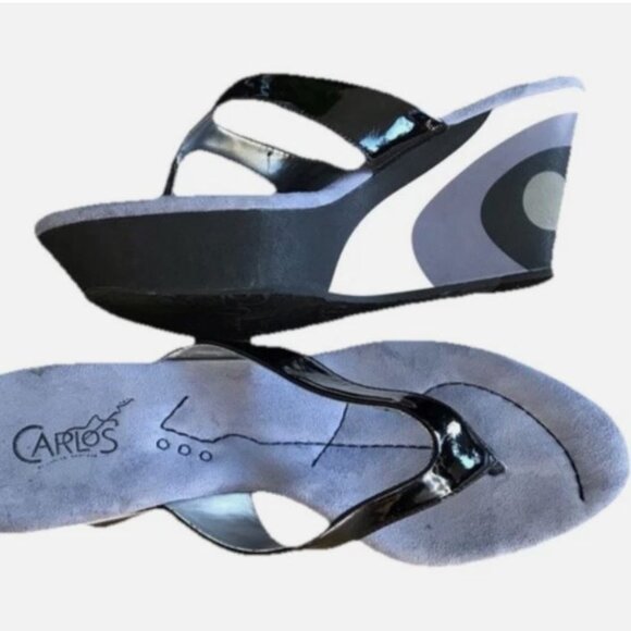 Carlos Santana Wedge Heeled Sandal Size 8.5 (Store Display without Box) - Picture 1 of 5